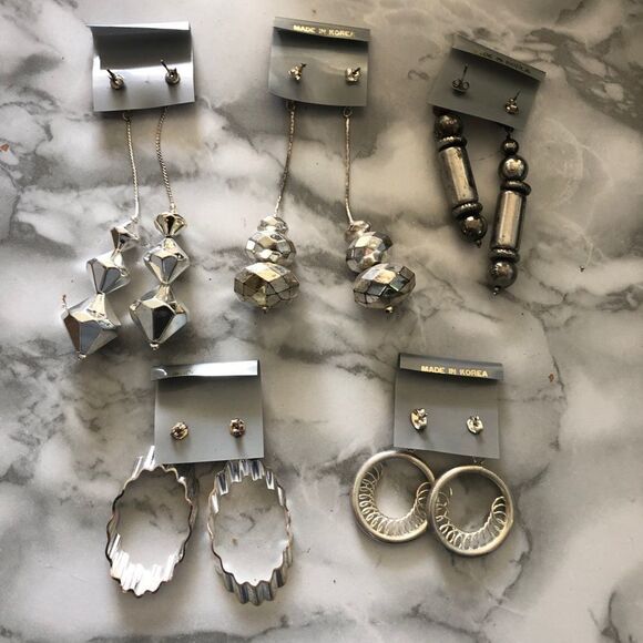 VINTAGE Drop Earrings Lot of 5 Retro NOS - Picture 4 of 4